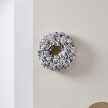 Eglo - Dirbtinis gėlių vainikas diametras 35 cm mėlyna