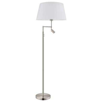 Eglo/Edi Apšvietimas - LED toršeras SANTANDER 1xE27/11W/230V + LED/2,3W matinis chromas