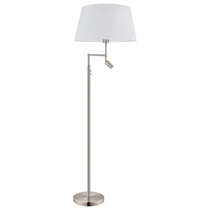 Eglo/Edi Apšvietimas - LED toršeras SANTANDER 1xE27/11W/230V + LED/2,3W matinis chromas