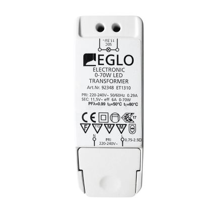 Eglo - Elektros transformatorius 70W/230V/11.5V AC