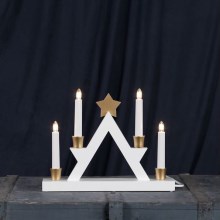 Eglo - Kalėdinė žvakidė 4xE10/3W/230V balta