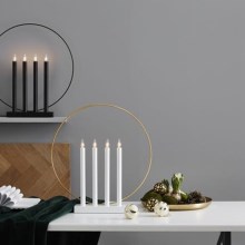Eglo - Kalėdinė žvakidė 4xE10/3W/230V balta