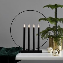 Eglo - Kalėdinė žvakidė 4xE10/3W/230V juoda