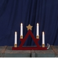 Eglo - Kalėdinė žvakidė 4xE10/3W/230V raudona