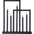 Eglo - Kalėdinė žvakidė 5xE10/3W/230V juodas