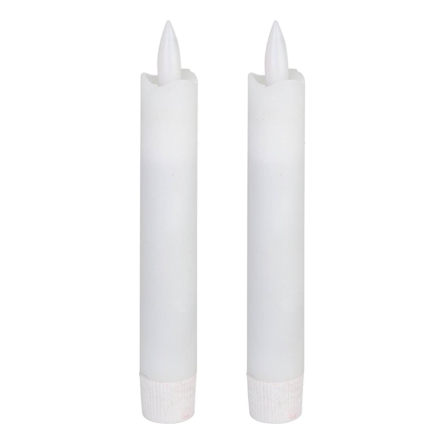 Eglo - KOMPLEKTAS 2x LED Candle LED/1xAAA 15 cm balta