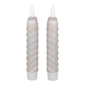 Eglo - KOMPLEKTAS 2x LED Candle LED/1xAAA 15 cm pilka