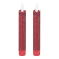 Eglo - KOMPLEKTAS 2x LED Candle LED/1xAAA 15 cm raudona