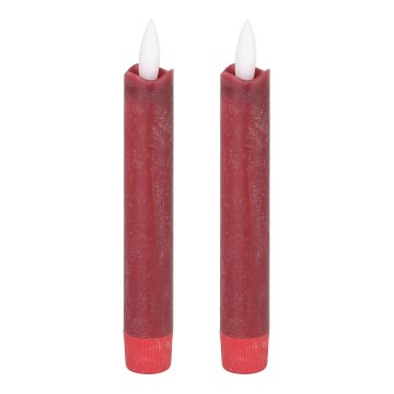 Eglo - KOMPLEKTAS 2x LED Candle LED/1xAAA 15 cm raudona