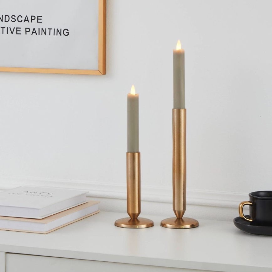 Eglo - KOMPLEKTAS 2x LED Candle LED/1xAAA 15 cm smėlio spalva