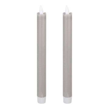 Eglo - KOMPLEKTAS 2x LED Candle LED/1xAAA 24,5 cm pilka