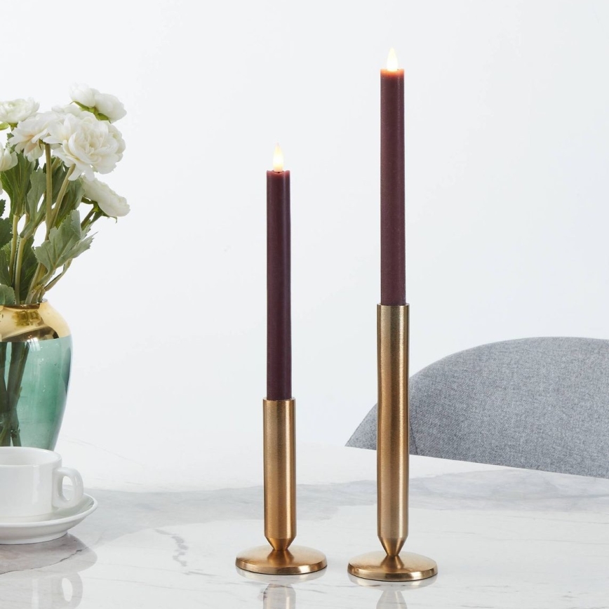 Eglo - KOMPLEKTAS 2x LED Candle LED/1xAAA 24,5 cm raudona