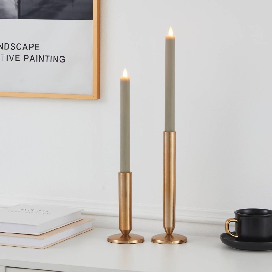 Eglo - KOMPLEKTAS 2x LED Candle LED/1xAAA 24,5 cm smėlio spalva