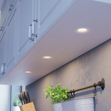 Eglo - Komplektas 3 vnt. dimeriuojami įleidžiami LED šviestuvai LED/4,8W/230V skers. 8,8 cm balti