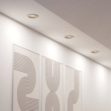 Eglo - Komplektas 3 vnt. LED įleidžiamas taškinis šviestuvas 1xGU10/4,5W/230V matinis chromas