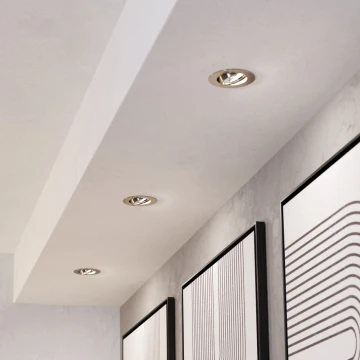 Eglo - Komplektas 3x dimeriuojami įleidžiami LED šviestuvai LED/6,4W/230V skersmuo 8,8 cm matinis chromas