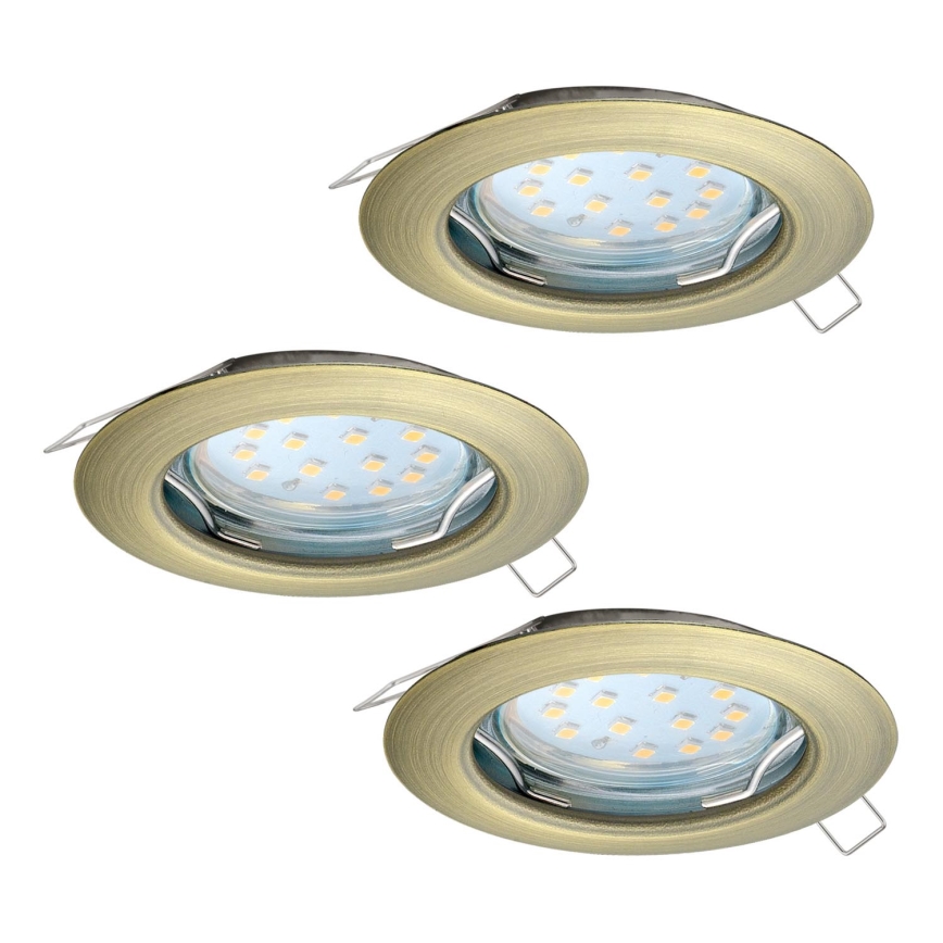 Eglo - KOMPLEKTAS 3x įleidžiamas lubinis LED šviestuvas PENETO 3xGU10-LED/3W/230V