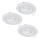 Eglo - KOMPLEKTAS 3x LED įleidžiamas lubinis šviestuvas 1xGU10/4W/230V balta