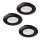 Eglo - KOMPLEKTAS 3x LED įleidžiamas lubinis šviestuvas 1xGU10/4W/230V juoda