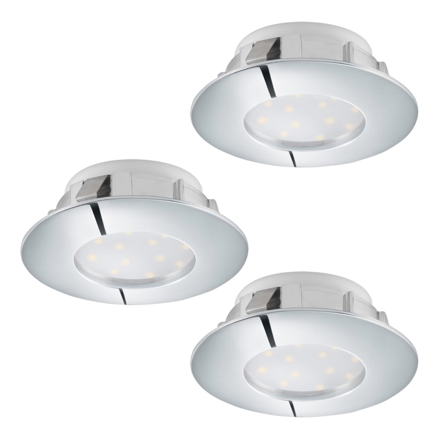 Eglo - KOMPLEKTAS 3x LED įleidžiamas lubinis šviestuvas PINEDA 1xLED/4,9W/230V