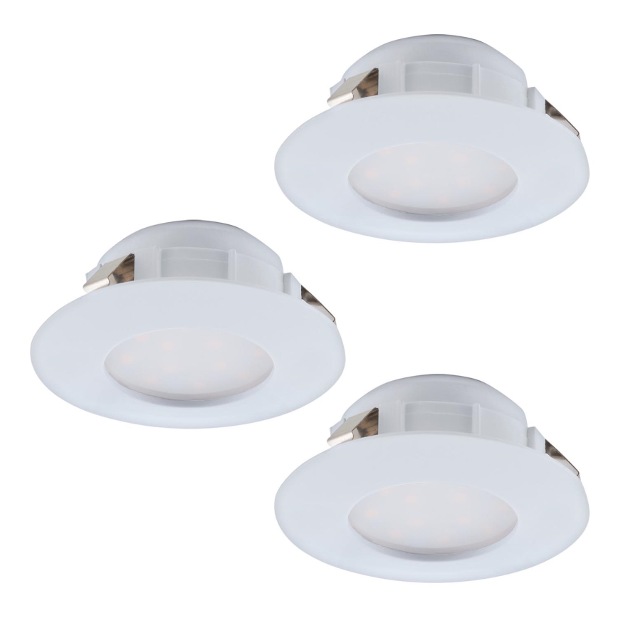 Eglo - KOMPLEKTAS 3x LED įleidžiamas lubinis vonios šviestuvas PINEDA 1xLED/4,9W/230V IP44