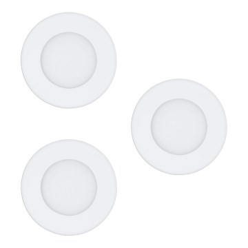 Eglo - Komplektas 3x LED įleidžiamų šviestuvų FUEVA-RW, 1xLED/2,8W/230V, Ø 8,5 cm