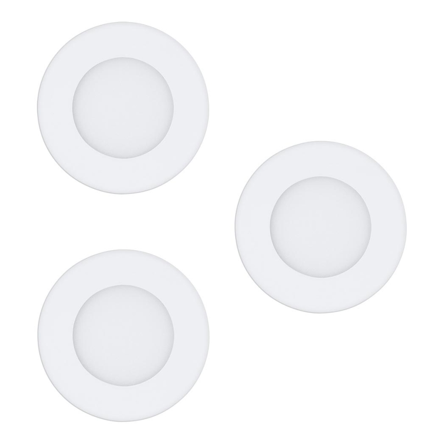 Eglo - Komplektas 3x LED įleidžiamų šviestuvų FUEVA-RW, 1xLED/2,8W/230V, Ø 8,5 cm