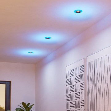 Eglo - KOMPLEKTAS 3x LED RGBW Pritemdomas įleidžiamas lubinis vonios šviestuvas 3xLED/3,8W/230V 2700-6500K IP44 + nuotolinio valdymo pultas