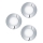 Eglo - Komplektas 3x LED vonios kambario įleidžiamų šviestuvų FUEVA 1xLED/2,8W/230V IP44 blizgus chromas skersmuo 8,5 cm