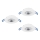 Eglo - Komplektas 3× LED įleidžiami lubų šviestuvai, LED/4,9W/230V, 2700/4000/6500K, skersmuo 9 cm, balti