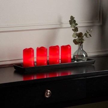 Eglo - Komplektas 4 vnt. LED kalėdinių dekoracijų ADVENT LED/0,18W/2xCR2032 + nuotolinis pultas