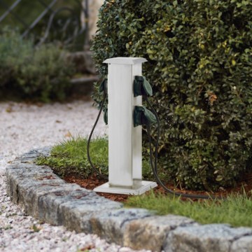 EGLO - Lauko kištukinių lizdų stulpas žalia SCHUKO IP44