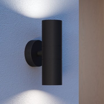 Eglo - Lauko sieninis šviestuvas 2xGU10/28W/230V IP44 juodas