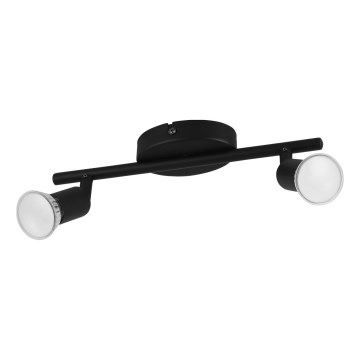 Eglo - LED akcentinis šviestuvas 2xGU10/2,8W/230V 3000K juoda