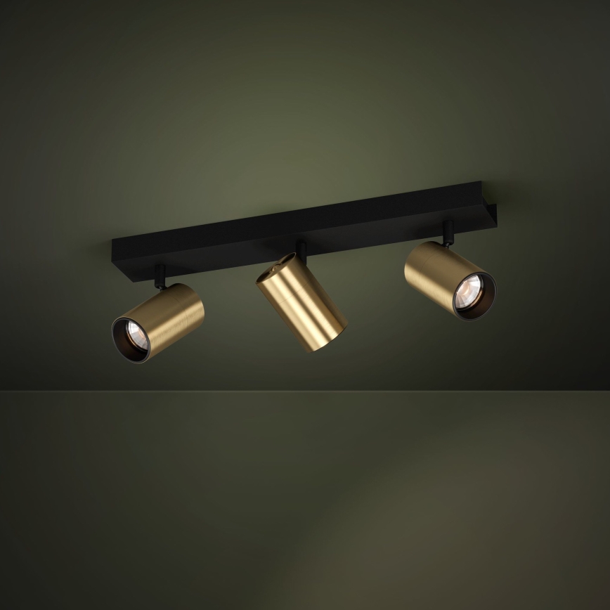 Eglo - LED akcentinis šviestuvas 3xGU10/4,5W/230V 3000K juoda/auksas