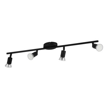 Eglo - LED akcentinis šviestuvas 4xGU10/2,8W/230V 3000K juoda