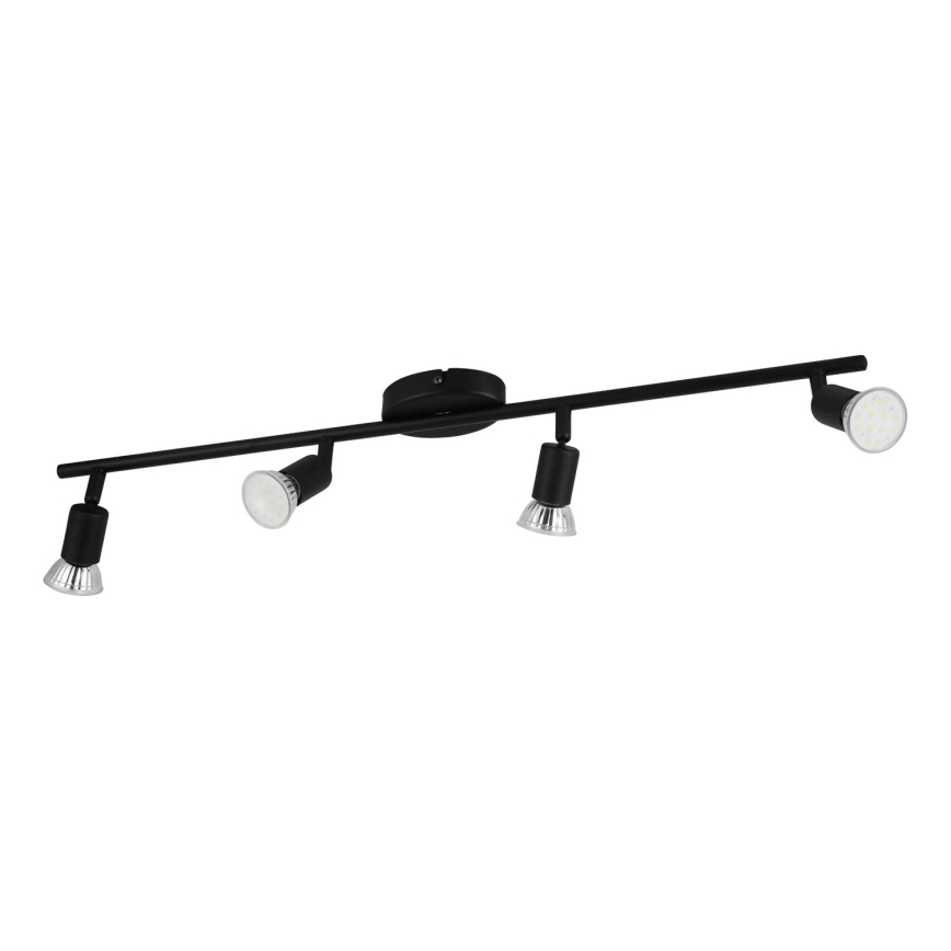 Eglo - LED akcentinis šviestuvas 4xGU10/2,8W/230V 3000K juoda