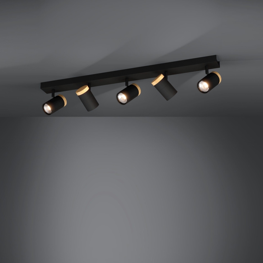 Eglo - LED akcentinis šviestuvas 5xGU10/4,5W/230V 3000K juoda/ruda