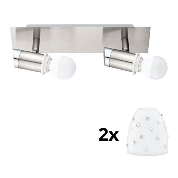 Eglo - LED akcentinis šviestuvas MY CHOICE 2xE14/4W/230V matinis chromas/balta