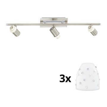 Eglo - LED akcentinis šviestuvas MY CHOICE 3xE14/40W/230V matinis chromas/balta