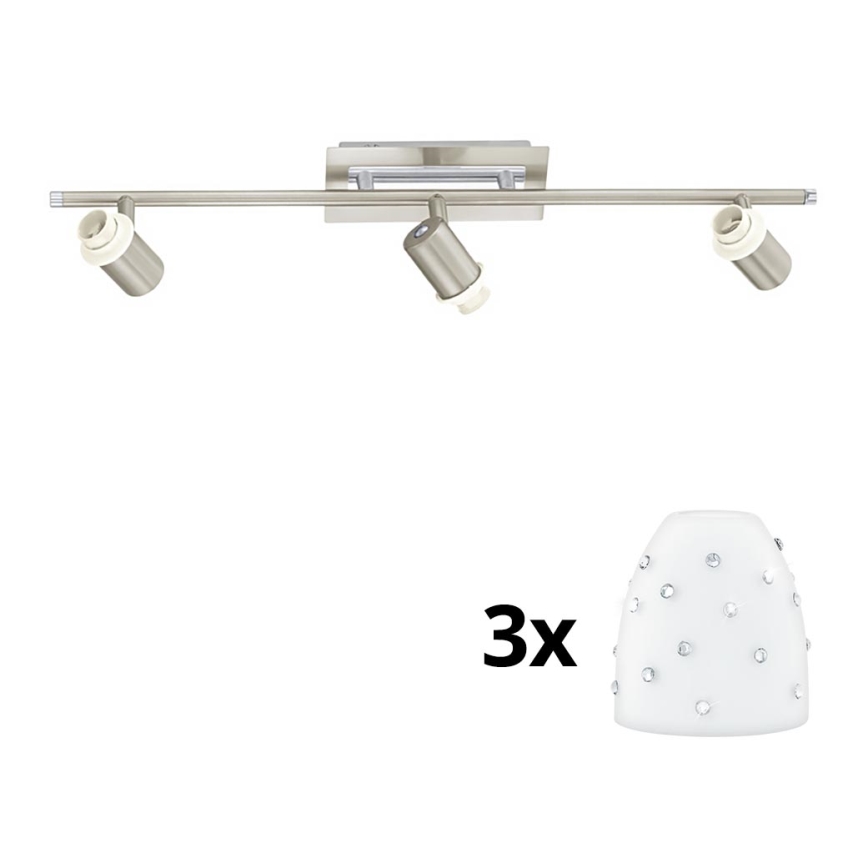 Eglo - LED akcentinis šviestuvas MY CHOICE 3xE14/40W/230V matinis chromas/balta