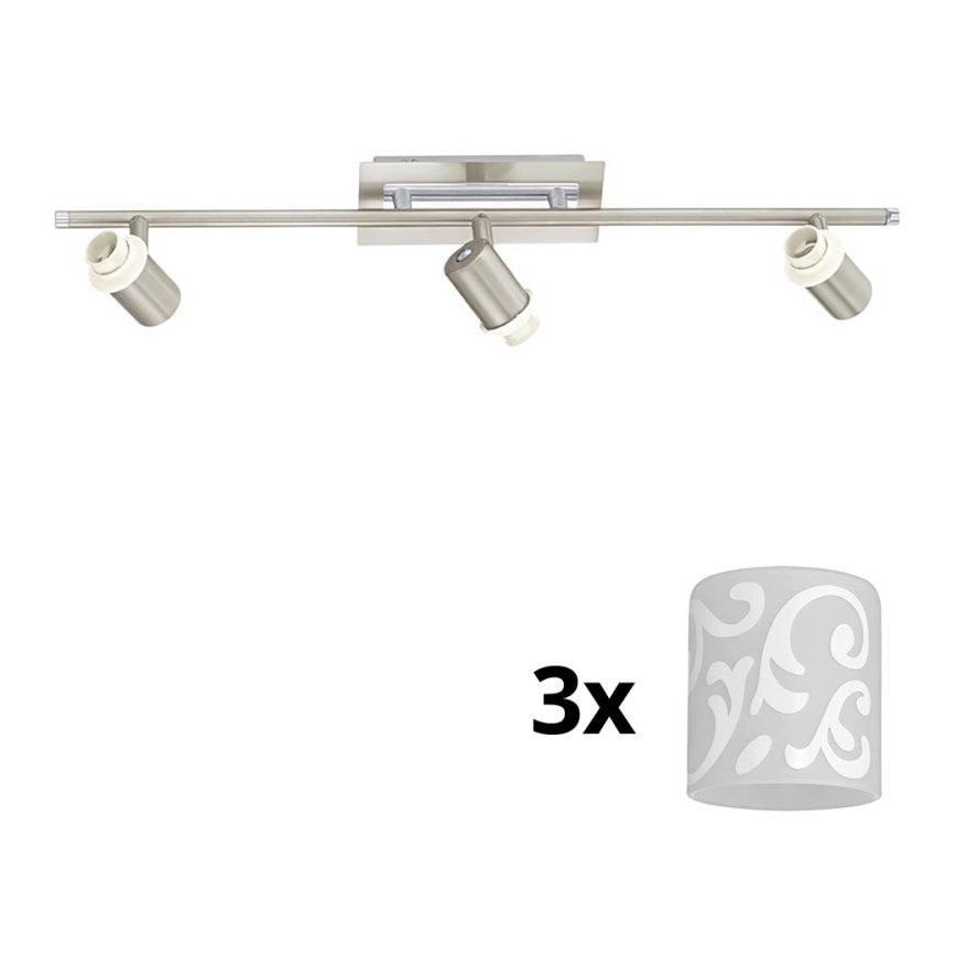 Eglo - LED akcentinis šviestuvas MY CHOICE 3xE14/40W/230V matinis chromas/balta