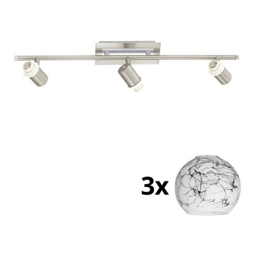 Eglo - LED akcentinis šviestuvas MY CHOICE 3xE14/40W/230V matinis chromas/balta/juoda