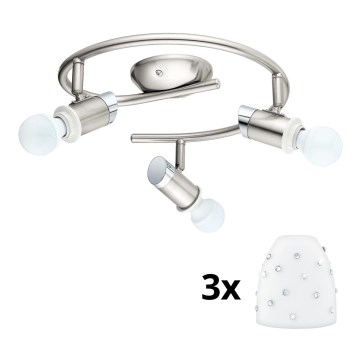 Eglo - LED akcentinis šviestuvas MY CHOICE 3xE14/4W/230V  matinis chromas/balta