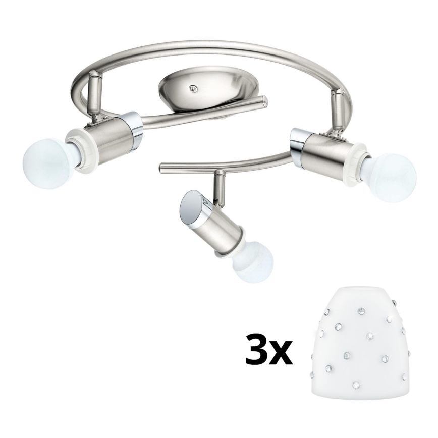 Eglo - LED akcentinis šviestuvas MY CHOICE 3xE14/4W/230V  matinis chromas/balta