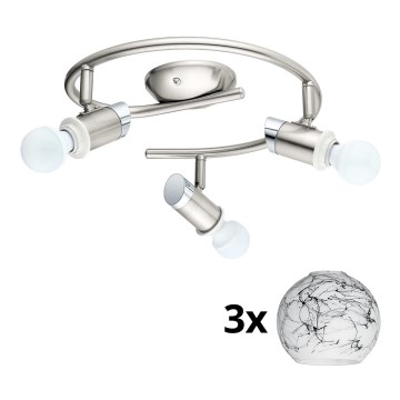 Eglo - LED akcentinis šviestuvas MY CHOICE 3xE14/4W/230V  matinis chromas/balta/juoda