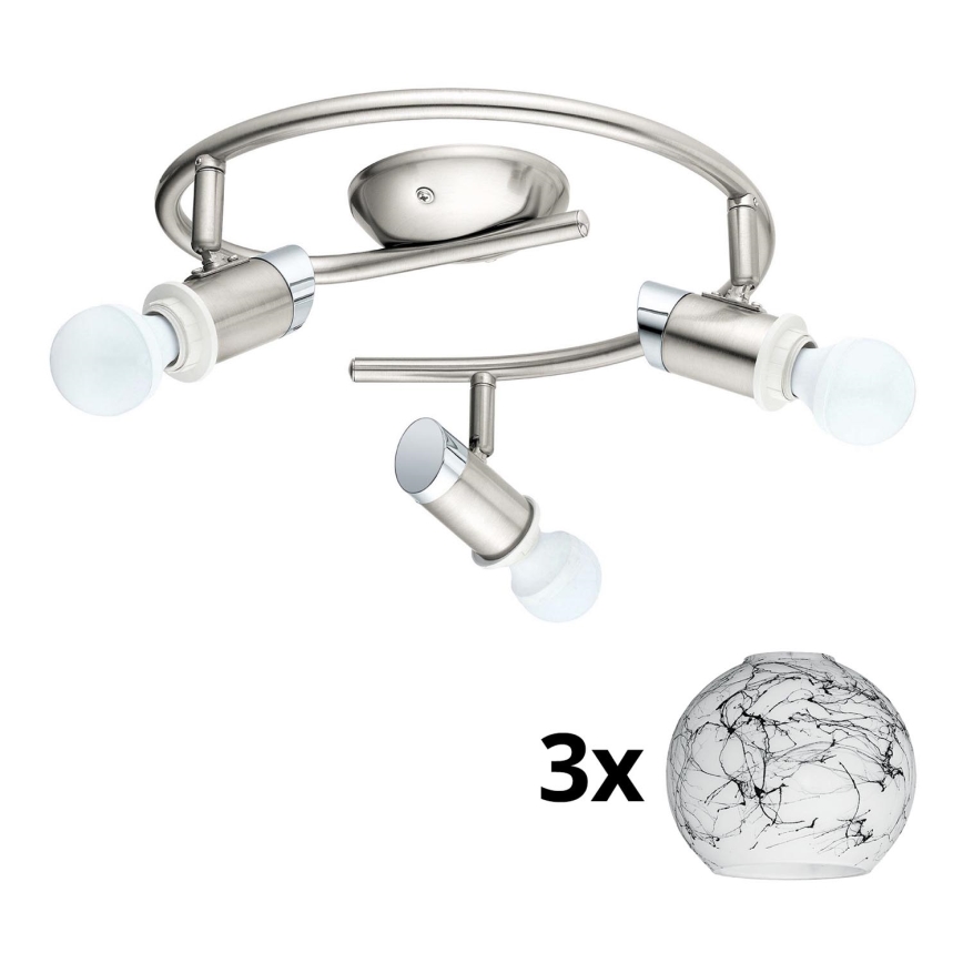Eglo - LED akcentinis šviestuvas MY CHOICE 3xE14/4W/230V  matinis chromas/balta/juoda