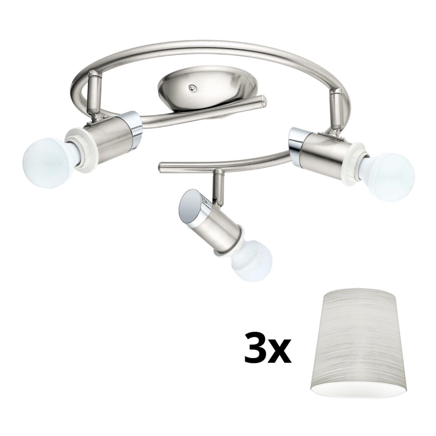 Eglo - LED akcentinis šviestuvas MY CHOICE 3xE14/4W/230V  matinis chromas/kreminė