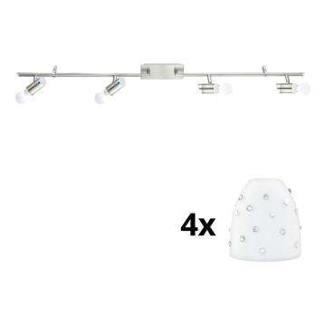 Eglo - LED akcentinis šviestuvas MY CHOICE 4xE14/4W/230V  matinis chromas/balta