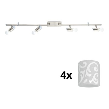 Eglo - LED akcentinis šviestuvas MY CHOICE 4xE14/4W/230V matinis chromas/balta